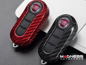 FIAT 500 Key Fob Cover - Carbon Fiber - T-Carbon - Black